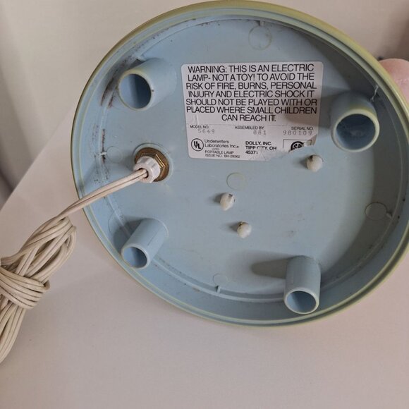 Winnie The Pooh Piglet Lamp Plush Light Plastic Base Vintage Nursery Baby Child - Picture 10 of 12